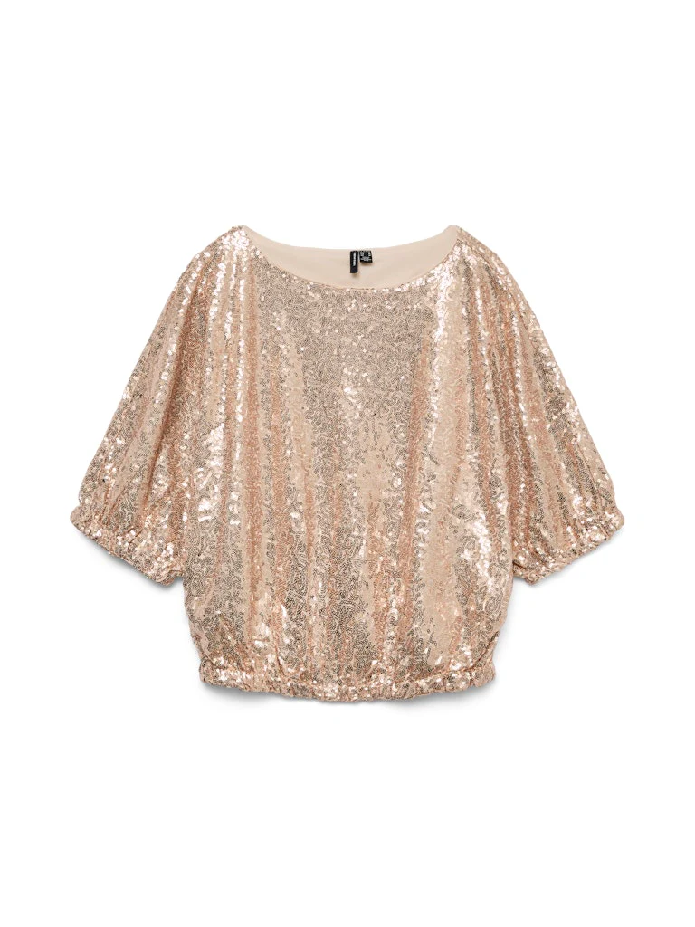 Vmkaje Ss Balloon Short Sq Top Jrs Ga - Oud Roze