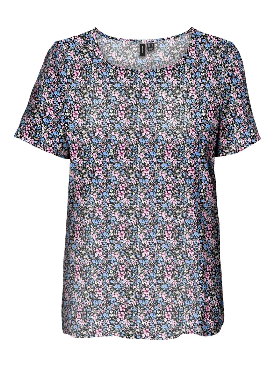 Vmeasy Ss Top R1 Wvn Ga - Zwart Dessin - Afbeelding 2