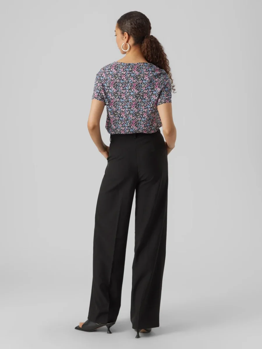 Vmeasy Ss Top R1 Wvn Ga - Zwart Dessin - Afbeelding 4