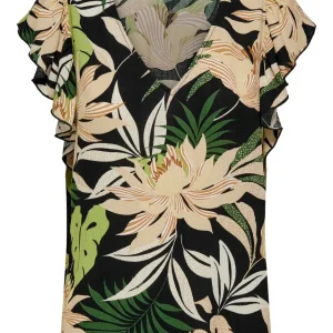 Jdybree Life S/s Top Wvn - Zwart Dessin