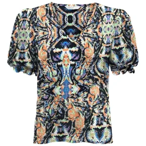 Onlnova Life Vis S/s Blair Top Aop - Multicolor