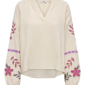 Onlblake Life Ls Emb Shirt Wvn - Beige