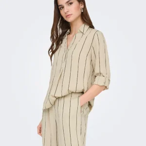 Jdyava L/s Fold Up Shirt Wvn - Zand Dessin