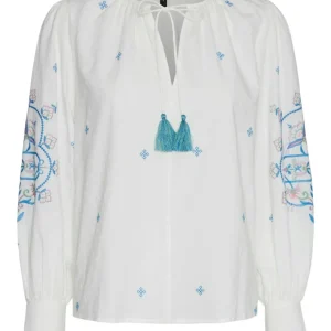 Vmhiba Ls Top Wvn Spe - Ecru Dessin