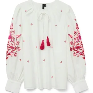 Vmhiba Ls Top Wvn Spe - Wit Dessin