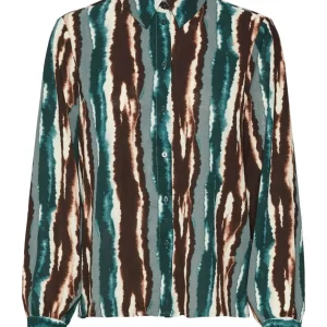 Vmtallia L/s Shirt Wvn Btq Ga - Groen Dessin