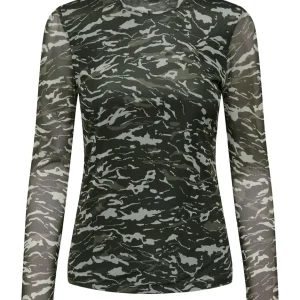 Onlerica L/s High Neck Top Cs Jrs - Groen Dessin