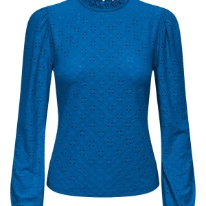 Jdycathinka L/s Frill Top Jrs - Blauw