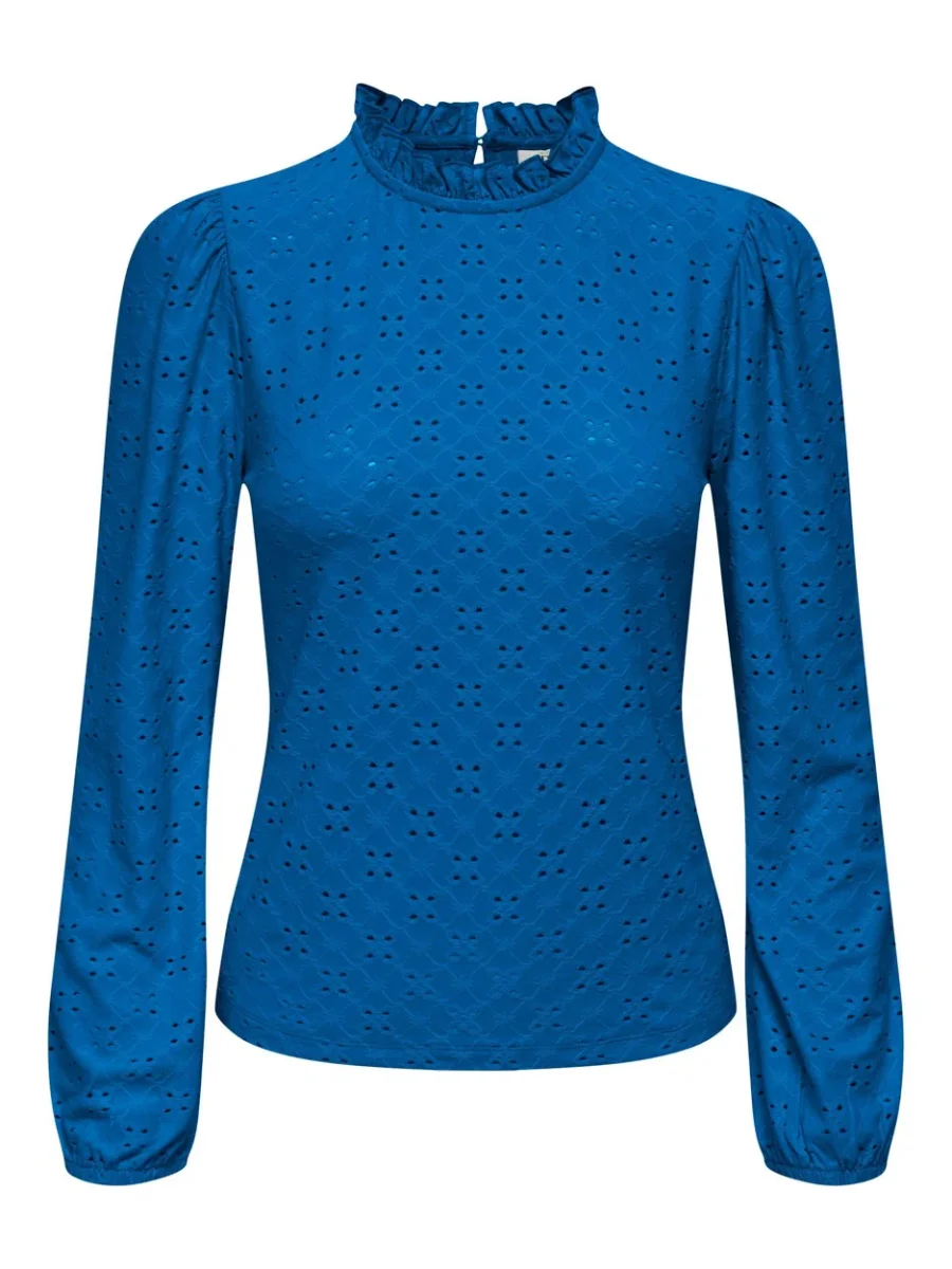 Jdycathinka L/s Frill Top Jrs - Blauw - Afbeelding 2