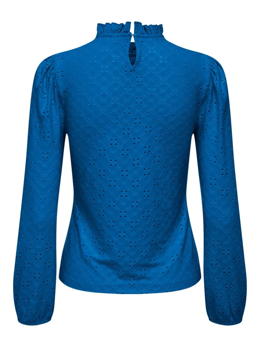 Jdycathinka L/s Frill Top Jrs - Blauw - Afbeelding 3