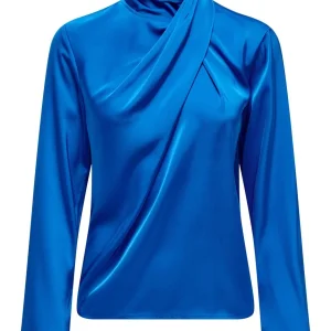 Jdyrocky L/s High Neck Top Wvn - Blauw