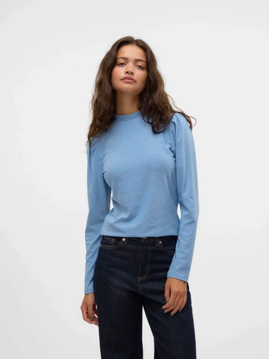 Vmpauline Ls Top - Lichtblauw - Afbeelding 3