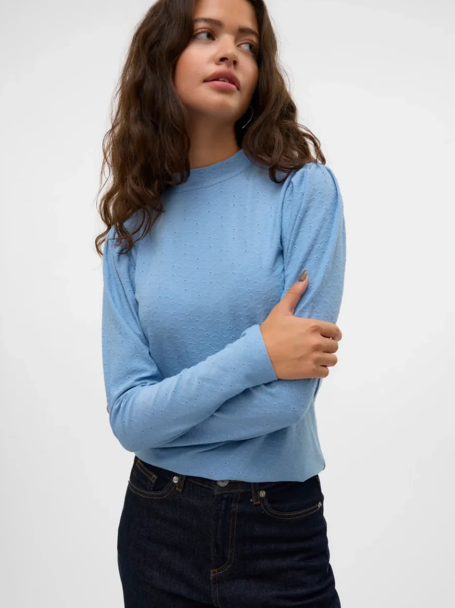 Vmpauline Ls Top - Lichtblauw - Afbeelding 5