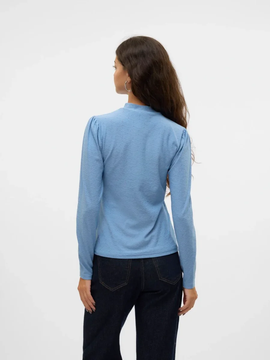 Vmpauline Ls Top - Lichtblauw - Afbeelding 6