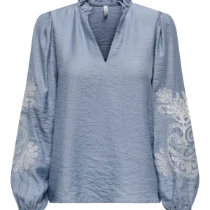 Onlnew Malou L/s Top Ptm - Lichtblauw