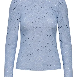 Onlsmilla Life L/s Puff Top Jrs - Lichtblauw