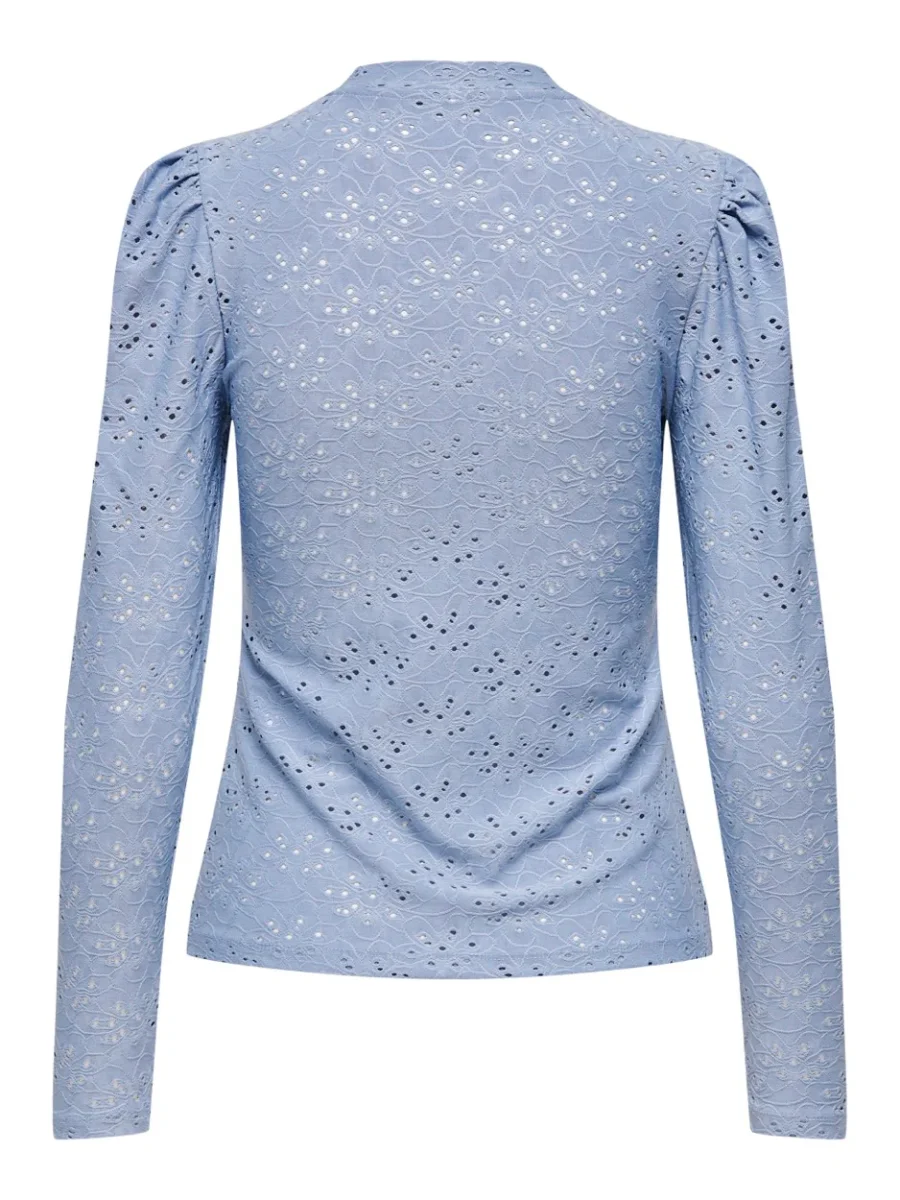 Onlsmilla Life L/s Puff Top Jrs - Lichtblauw - Afbeelding 3