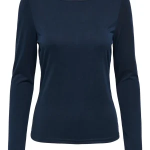 Jdyfreya L/s Boatneck Top Jrs - Navy