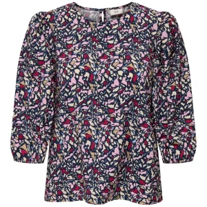 Jdycamille 3/4 Top - Blauw Dessin