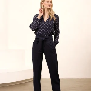 Blouse Eliza - Blauw Dessin