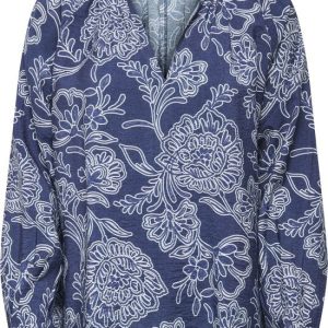 Jdyelise Life L/s Top Wvn - Blauw Dessin
