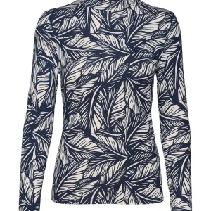 Vmina Ls Highneck Top Jrs Boo - Blauw Dessin