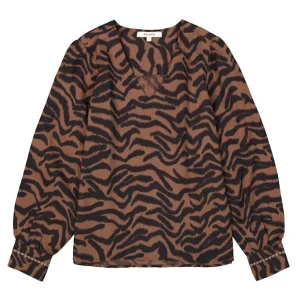 Animal Print Blouse - Bruin Dessin