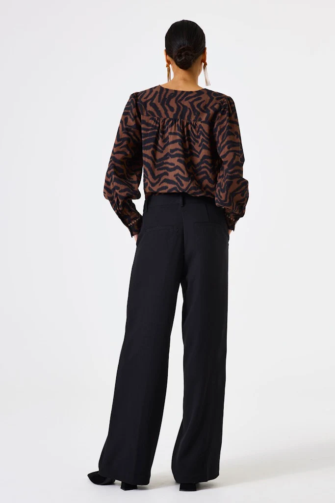 Animal Print Blouse - Bruin Dessin - Afbeelding 5