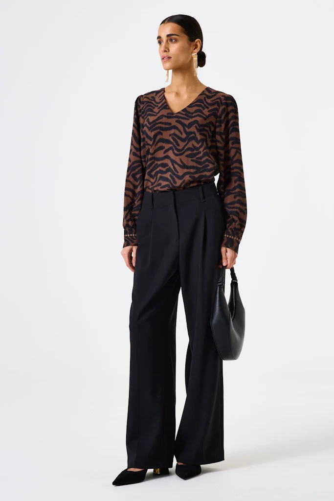 Animal Print Blouse - Bruin Dessin - Afbeelding 6
