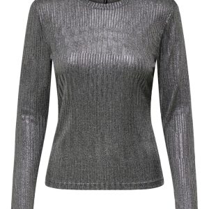 Onlmirinda Life L/s O-neck Top Jrs - Grijs Dessin