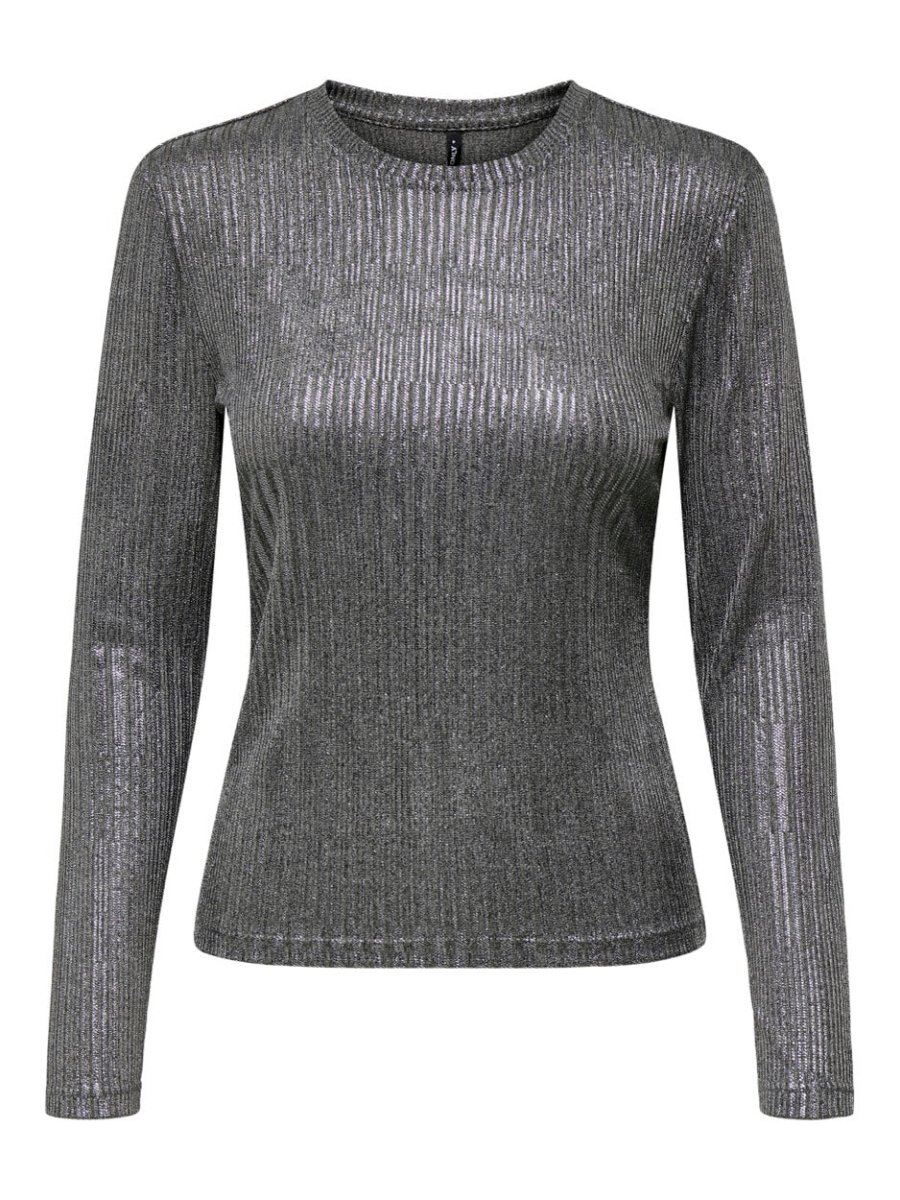 Onlmirinda Life L/s O-neck Top Jrs - Grijs Dessin - Afbeelding 2