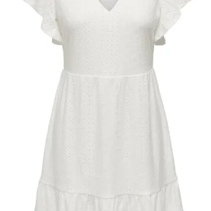 Onlsandra S/s V-neck Dress Jrs - Off-white