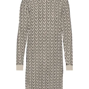 Vmgoldneedleart Ls Short O-nck Dres - Wit Dessin