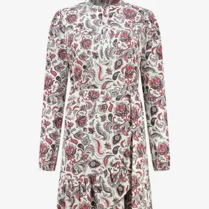 Baisha Dress - Wit Dessin