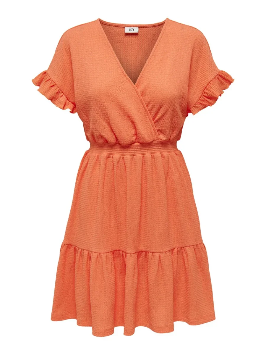 Jdyclaude S/s Wrap Dress Jrs - Oranje - Afbeelding 2