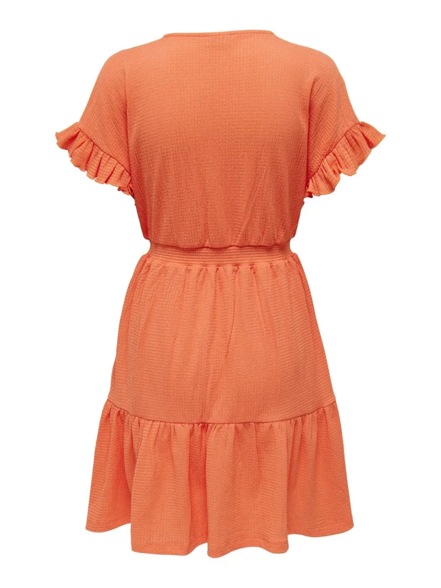 Jdyclaude S/s Wrap Dress Jrs - Oranje - Afbeelding 3