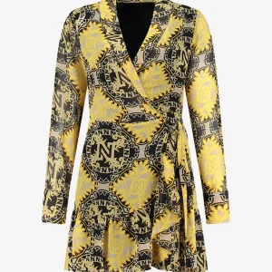 Victoria Dress - Geel Dessin