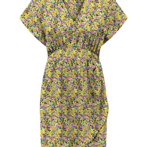Onlnova Life Vis S/s Tracy Dress Ao - Geel Dessin