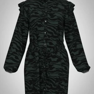 Jdysofia L/s Belt Dress Wvn Lo - Groen Dessin