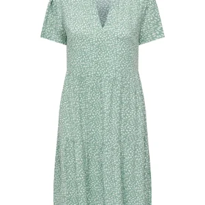Onlzally Life S/s Thea Dress Noos P - Groen Dessin