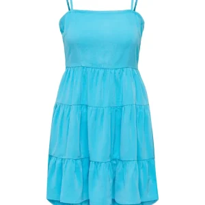 Onlaris Life Short Strap Dress Pnt - Lichtblauw