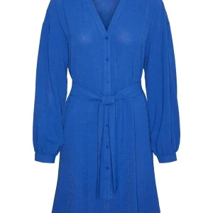 Vmcharlotte L/s V-neck Abk Dress Wv - Kobalt
