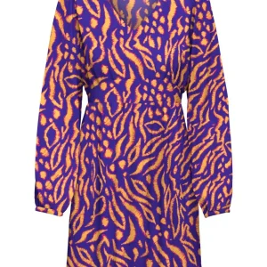 Onlnova Life L/s Siri Dress Aop Ptm - Blauw Dessin