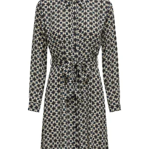 Jdyace L/s Shirt Dress Wvn - Blauw Dessin