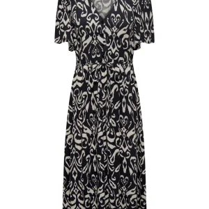 Onlhalia S/s Midi Dress Wvn Noos - Blauw Dessin