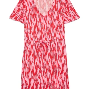 Vmeasy Joy Ss Short Dress Wvn Ga - Rood Dessin