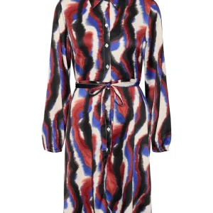 Vmfrei L/s Abk Dress Wvn Lcs - Rood Dessin