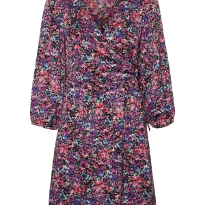 Vmneva 7/8 Wrap Short Dress Sb1 - Roze Dessin