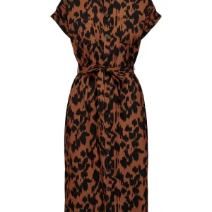 Onlhannover S/s Shirt Dress Noos Wv - Bruin Dessin