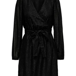 Jdyroxy L/s V-neck Wrap Dress Wvn - Zwart